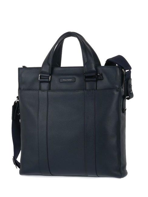 PIQUADRO MODUS RESTYLING Tote porta PC 13", in pelle blu - Cartelle Lavoro