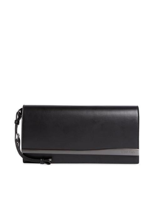 CALVIN KLEIN METAL EDGE Borsa clutch con polsierina ckblack - Borse Donna