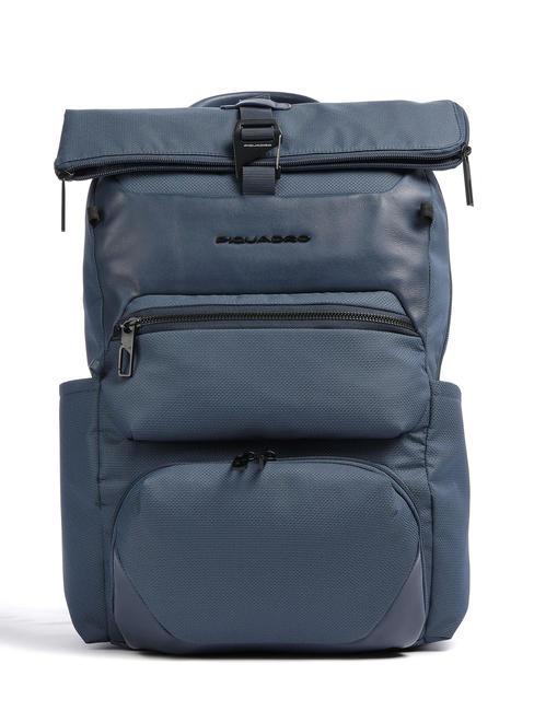 PIQUADRO GIO  Zaino RollTop porta PC 14" blu - Zaini da lavoro porta PC