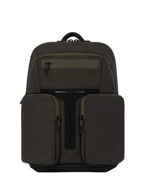 PIQUADRO HIDOR Zaino porta PC 14" VERDE - Zaini da lavoro porta PC