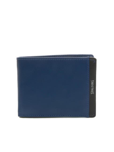 SPALDING STRIPE Portafoglio in pelle portamonete navy/brown - Portafogli Uomo