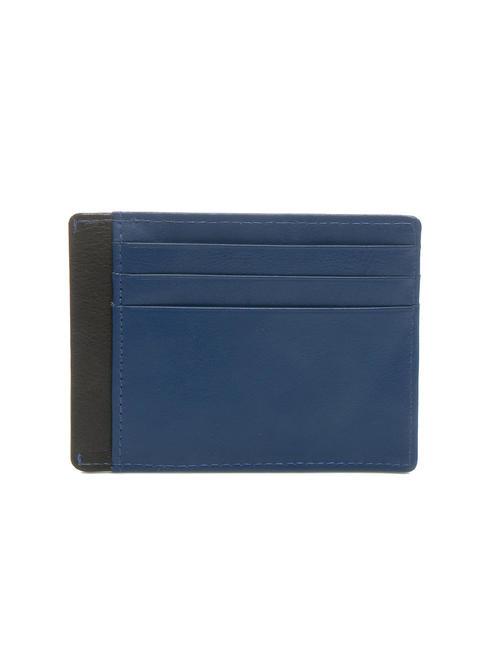 SPALDING STRIPE Porta carte di credito in pelle navy/brown - Portafogli Uomo