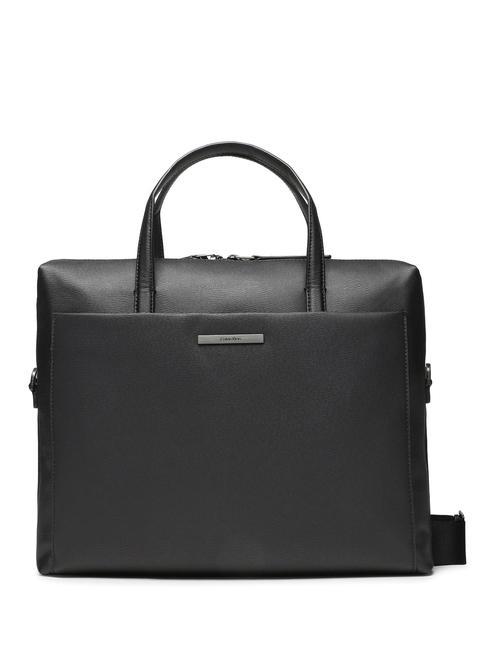 CALVIN KLEIN MODERN METAL Cartella porta pc 15" ckblack - Cartelle Lavoro