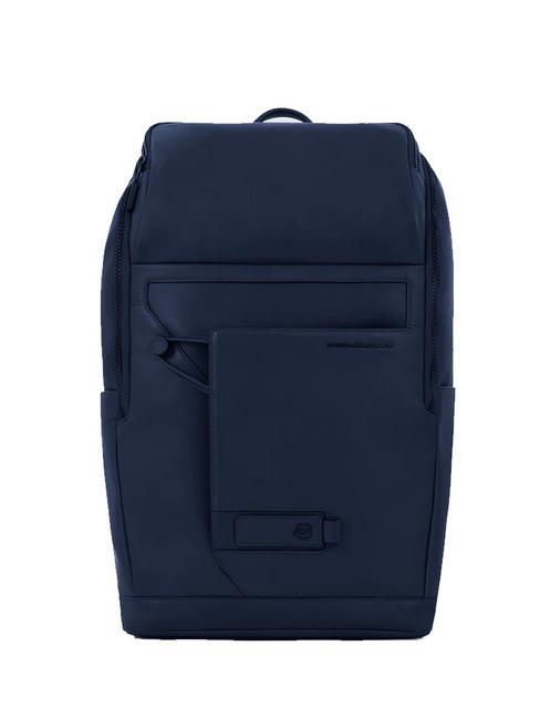 PIQUADRO AYE  Zaino porta PC 15,6", in pelle blu - Zaini da lavoro porta PC