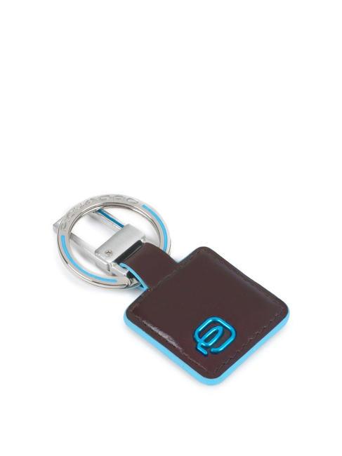 PIQUADRO BLUE SQUARE Portachiavi in pelle con moschettone MOGANO - Portachiavi