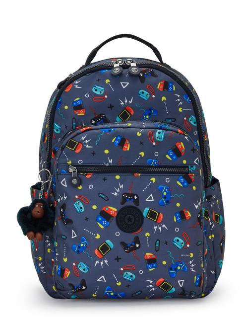 KIPLING SEOUL KIDS Zaino porta pc 15" gaming grey - Zaini Scuola & Tempo Libero
