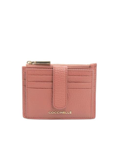 COCCINELLE METALLIC SOFT Portafoglio piatto pelle martellata pot - Portafogli Donna