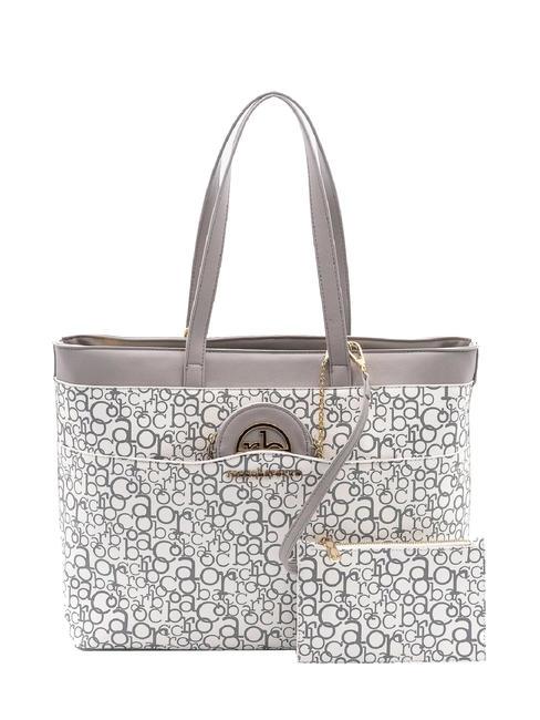 ROCCOBAROCCO GIADA Borsa shopping con tracolla grigio/bianco - Borse Donna