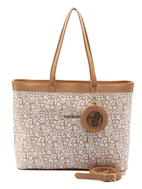 ROCCOBAROCCO GIADA Borsa shopping con tracolla bianco/vacchetta - Borse Donna
