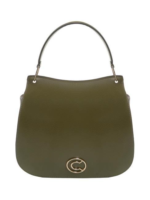 COCCINELLE LEILANI Borsa a mano in pelle con tracolla loden - Borse Donna