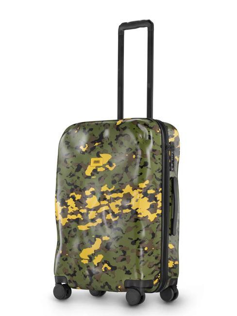 CRASH BAGGAGE ICON PATTERN Trolley misura media camo green - Trolley Rigidi