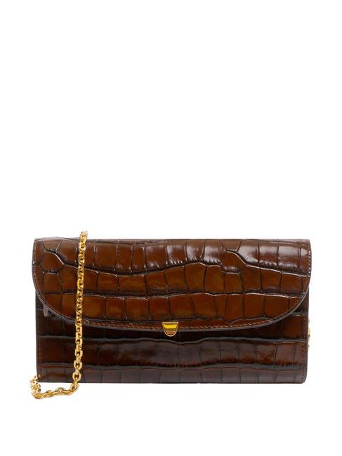 COCCINELLE IDA CROCO SHINY SOFT Pochette in pelle stampata vintage - Borse Donna