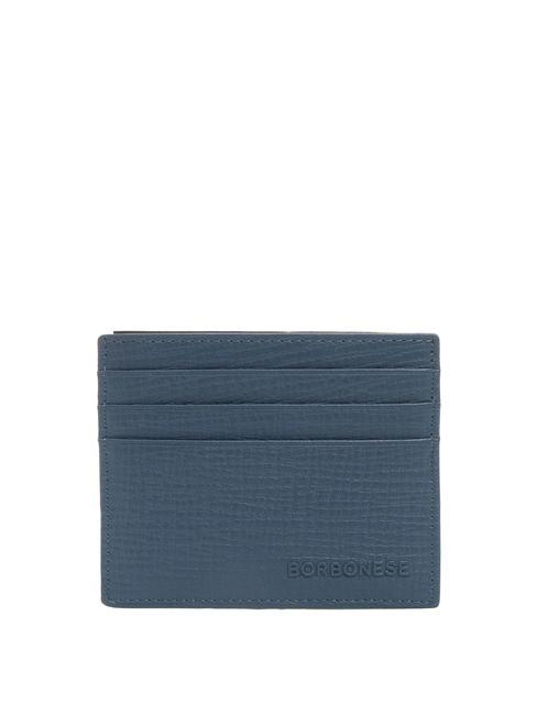 BORBONESE UOMO Portacard in pelle blu - Portafogli Donna