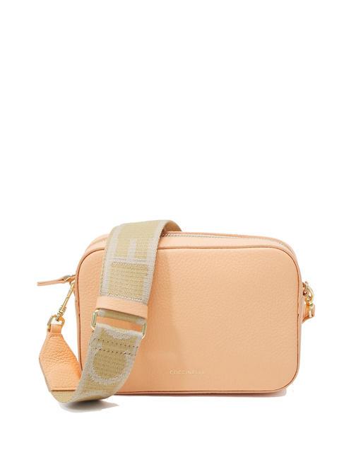 COCCINELLE TEBE Borsa a tracolla in pelle martellata sunrise - Borse Donna