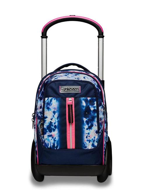 SEVEN CLOUDY SHAPES Zaino trolley sganciabile 2 maxi ruote bluedeep - Zaini con carrello