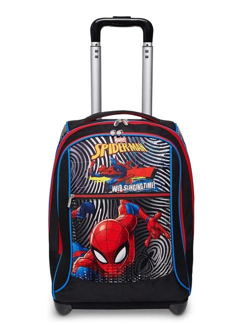 SPIDERMAN THE GREATEST HERO Zaino trolley 2 ruote Nero - Zaini con carrello