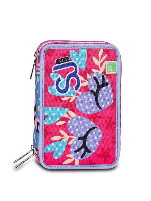 SJGANG FACCE DA SJ Astuccio 3 zip con kit scuola perwinckle - Astucci e Accessori