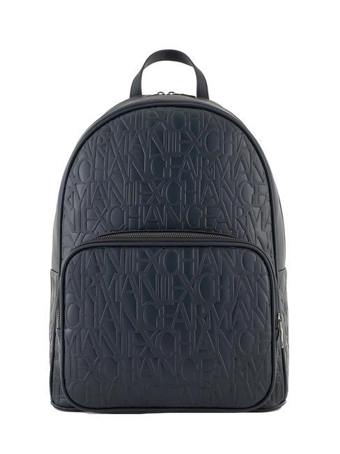 ARMANI EXCHANGE LOGO ALL OVER Zaino porta pc 15.6" blu navy - Zaini da lavoro porta PC