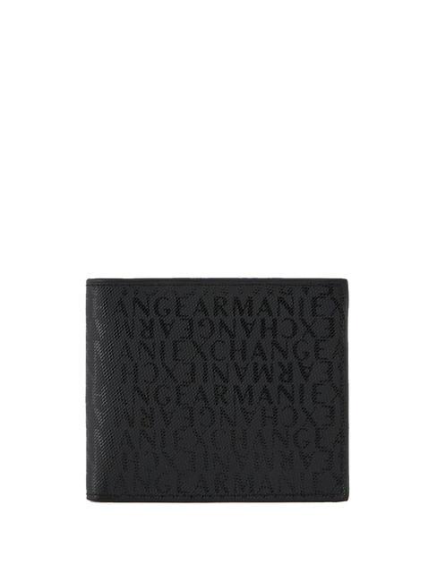ARMANI EXCHANGE PORTAFOGLIO Stampa logo All Over black/ultra marine - Portafogli Uomo