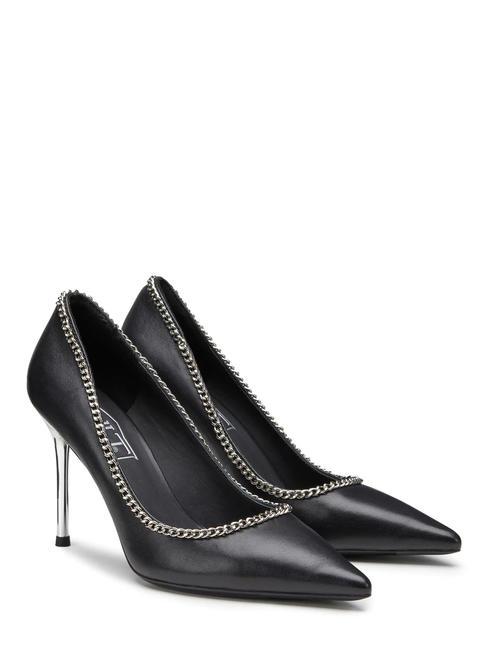 CULT QUEEN 3878 Décolleté in pelle con catena nero - Scarpe Donna