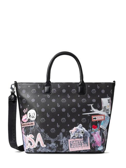 BRACCIALINI CARTOLINE Borsa tote con tracolla multi - Borse Donna