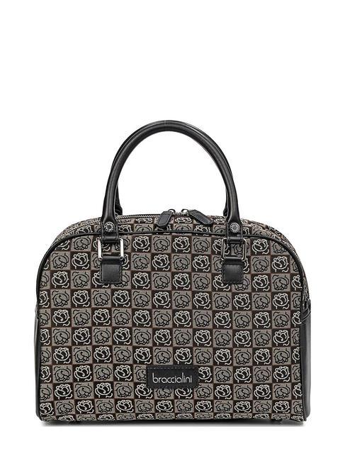 BRACCIALINI MONOGRAM Borsa bauletto jacquard nero multi - Borse Donna