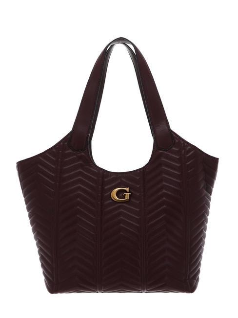 GUESS LOVIDE Borsa a spalla trapuntata merlot - Borse Donna