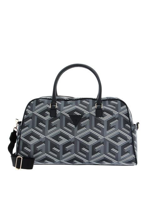 GUESS WILDER Borsone weekend con tracolla black logo - Borsoni