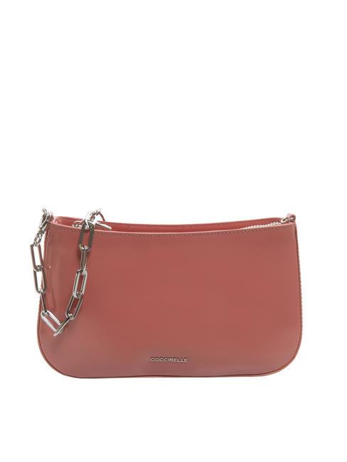 COCCINELLE LILY SHINY CALF Borsa mini in pelle manico catena camelia - Borse Donna
