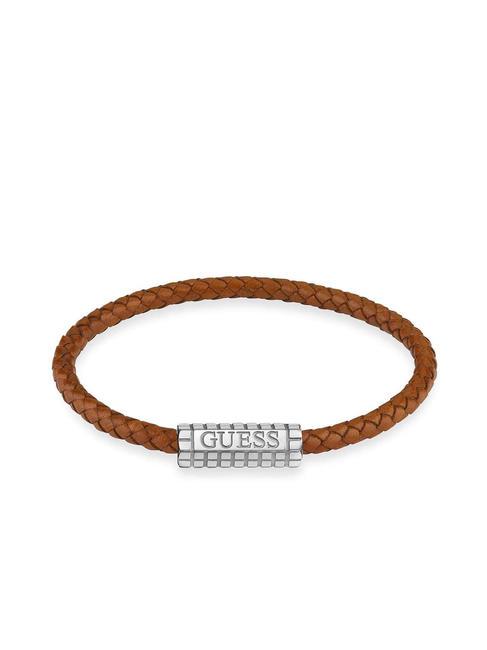 GUESS ACAPULCO Bracciale steel/cognac - Bracciali Uomo