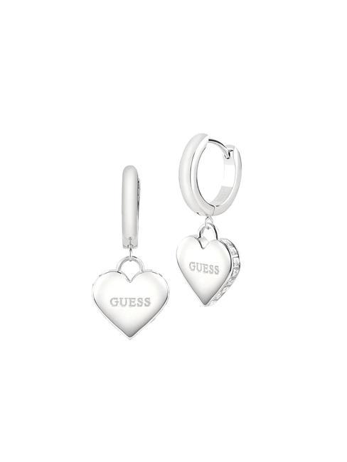 GUESS FALLING IN LOVE Orecchini con cuore SILVER - Orecchini