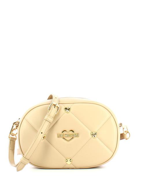 LOVE MOSCHINO GOLD HEART Mini Bag a tracolla crema - Borse Donna