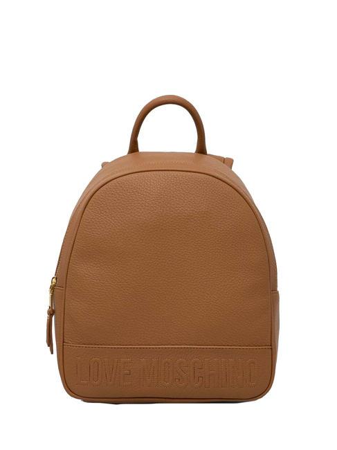 LOVE MOSCHINO LOGO EMBOSSED Zaino cammello - Borse Donna