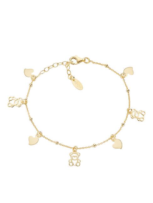 AMEN COCCOLE Bracciale con charms cuori e orsetti oro - Bracciali Donna