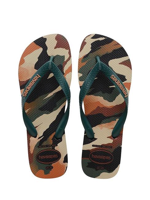 HAVAIANAS TOP CAMU Infradito black/pantanal green - Scarpe Unisex