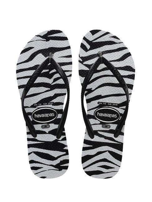 HAVAIANAS SLIM ANIMALS GLITTER Infradito NERO - Scarpe Donna