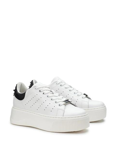 CULT PERRY 4236 Sneakers in pelle con borchiette white/ black - Scarpe Donna