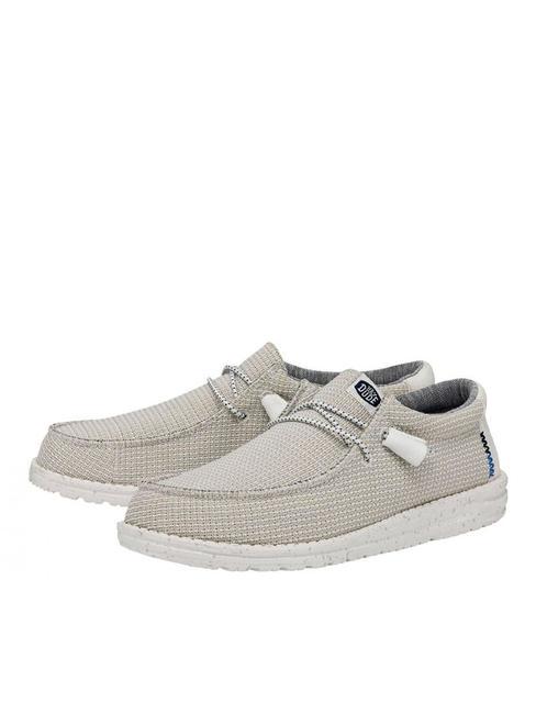 HEY DUDE WALLY SPORT MESH Mocassini easy-on white - Scarpe Uomo