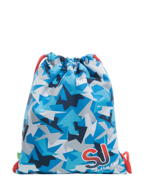 SJGANG ACTIVE TIME Sacchetta scuola BLUE PRINT           - Zaini Scuola & Tempo Libero