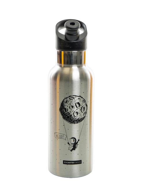 CARTOMANIA GIFT&DECOR Borraccia tappo cannuccia 500 ml silver - Borracce termiche