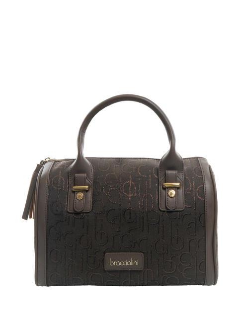 BRACCIALINI FONT Borsa bauletto jacquard tracolla marrone - Borse Donna