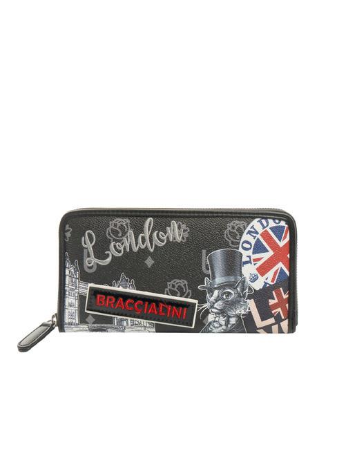 BRACCIALINI CARTOLINE Portafoglio grande zip around multi - Portafogli Donna