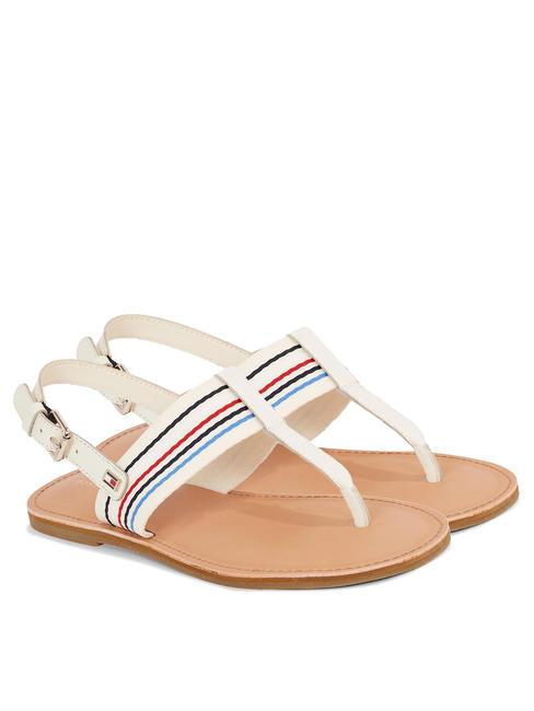 TOMMY HILFIGER FLAT STRIPES Sandali infradito slingback calico - Scarpe Donna