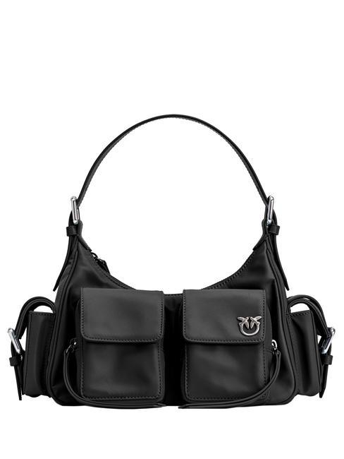 PINKO CARGO Borsa a spalla con tasche nero limousine-shiny nickel - Borse Donna