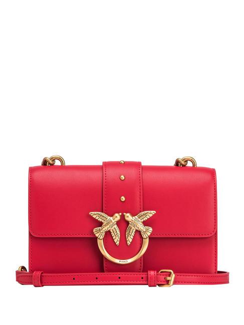 PINKO MINI LOVE BAG Borsa one simply rosso-antique gold - Borse Donna
