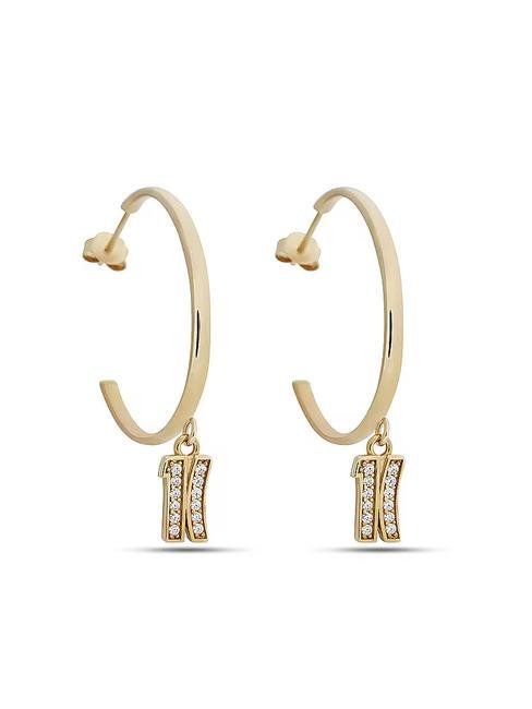 ALVIERO MARTINI PRIMA CLASSE BROADWAY Orecchini cerchio con pendente oro - Orecchini