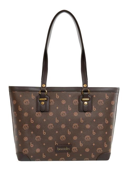 BRACCIALINI MONOGRAM Borsa shopping a spalla marrone - Borse Donna