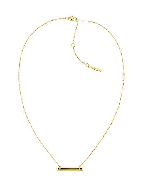 CALVIN KLEIN SCULPTURAL Collana con barra logo oro - Collane