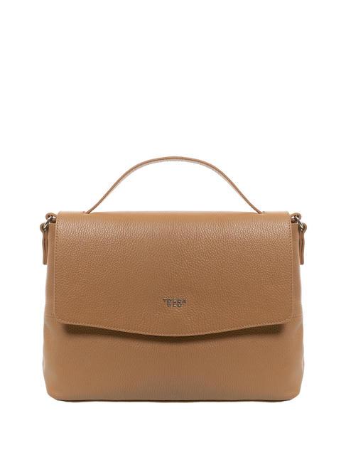 TOSCA BLU CICLAMINO Borsa cartelletta pelle martellata camel - Borse Donna