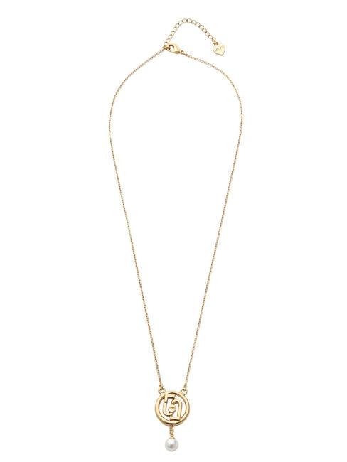 LIUJO LOGO Collana con pendente e perla gold rose - Collane